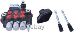 LSSOCH 3 Spool Hydraulic Directional Control Valve With Joystick 11gpm 40L 3x