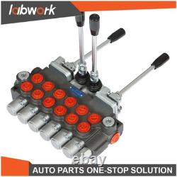 Labwork Hydraulic Directional Control Valve 6 Spool 11 GPM +Conversion Plug