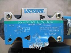 Lot of 4 Used Vickers DG4V-3S-OBL-M-FW-B5-60 Hydraulic Directional Pilot Valves