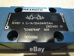 Mannesmann Rexroth Hydraulic Directional Valve 3drep- 6 C-14/25a24n9z4m