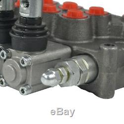 NEW 5 Spool Hydraulic Directional Control Valve 11gpm Adjustable Relief Valve
