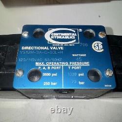 NEW CONTINENTAL HYDRAULICS VS12M-3A-G-60L-H DIRECTIONAL VALVE With 3633139 COILS