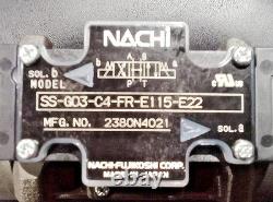 Nachi SS-G03-C4-FR-E115-E22 Hydraulic Solenoid Directional Valve 115V Japan