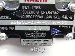 Nachi SS-G03-C5-R-C115-E20 Hydraulic Directional Control Solenoid Valve New