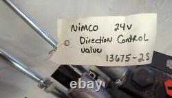 New 5 Spool Nimco 13675-2s Hydraulic 24v Directional Control Valve And Levers
