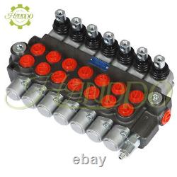 P40 SAE 13GPM 7 Spool Hydraulic Directional Control Valve Double Acting Cylinder