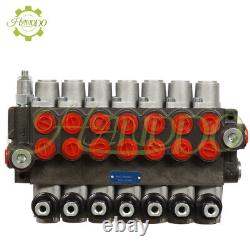 P40 SAE 13GPM 7 Spool Hydraulic Directional Control Valve Double Acting Cylinder