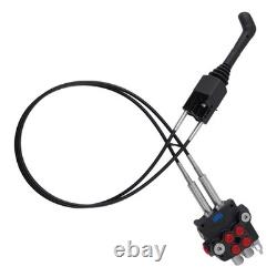 P80 Cable Remote Control Valve Kit 2 Spool 21GPM Hydraulic Directional 25MPa