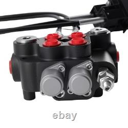 P80 Cable Remote Control Valve Kit 2 Spool 21GPM Hydraulic Directional 25MPa
