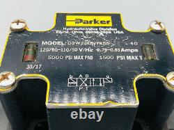 PARKER D3W20DNYK56 Hydraulic Directional Valve, 5000 PSI, 110/120 VAC
