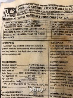 PRINCE Hydraulic Directional Spool Valve 4 Way 3 Position RD2575T4EDA1 6x565