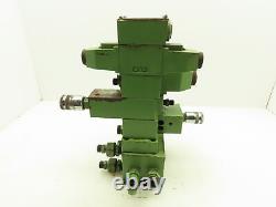 Parker D1VW / D3W Hydraulic Directional Flow Control Solenoid Valve Stack GREEN