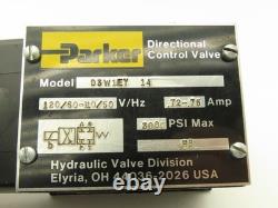 Parker D3W1EY-14 Hydraulic Directional Control Valve 110/120V 50/60Hz 3000 PSI