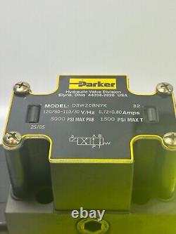 Parker D3W20BNYK 32 Directional Control Hydraulic Valve 120/60 5000 PSI MAX PAB