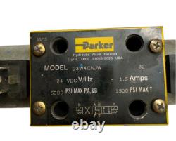 Parker D3W4CNJW Hydraulic Solenoid Directional Valve, 24VDC, 36W, CH-10041-002