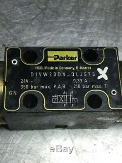 Parker Hydraulic Directional Control Valve, D1VW20DNJDLJ575, 24VDC, Used