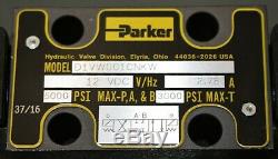 Parker Hydraulic Directional Solenoid Valve D1VW001CNKW, 12VDC, 4-Way/3-Position