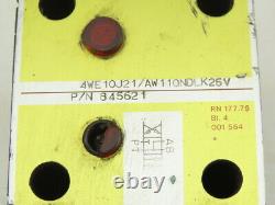 Rexroth 4WE10J21/AW110NDLK25V Hydraulic Directional Control Valve Z2FS10-5-31/V