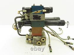 Rexroth 4WE6 Directional Hydraulic Solenoid Valve 2-Station Manifold Stack 24VDC