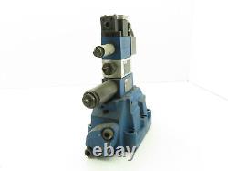 Rexroth 4WEH-22-E76/4WE6J62 Hydraulic Directional Solenoid Valve Stack 120V