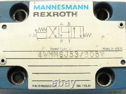 Rexroth 4WMM6J53/B08V Manual Hydraulic Directional Spool Valve 3-Position