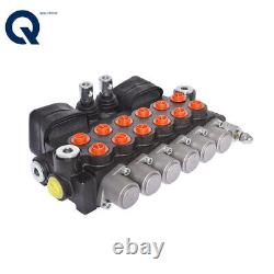 SAE 6 Spool 11 GPM Hydraulic Backhoe Directional Control Valve With 2 Joysticks