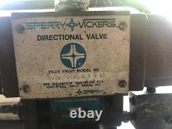 Sperry Vickers Hydraulic (2)Power Pack 3HP Baldor Motor Directional VALVE pump