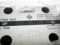 Summit Hydraulics Directional Control Solenoid Valve A-Spool D03-2A-12V