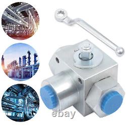 Three-way Hydraulic Ball Valve 3/4 NPT Bi-directional High Pressure 5800PSI POM