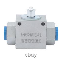 Three-way Hydraulic Ball Valve 3/4 NPT Bi-directional High Pressure 5800PSI POM