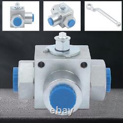 Three-way Hydraulic Ball Valve 3/4 NPT Bi-directional High Pressure 5800PSI POM