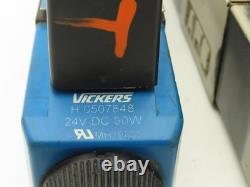 Vickers DG4V-3S-2C-M-U-H5-60 Hydraulic Directional Solenoid Valve 24VDC Lot of 3
