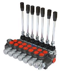 Waltyotur Hydraulic Directional Control Valve, 7 Spool 13 GPM Hydraulic Loade