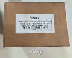 YOULI Monoblock Hydraulic Directional Control Valve MB-3/1S-3/18L/E-8/M11-COP