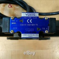 Yuken DSG-01-2D2-D24-70 Hydraulic Directional Valve Assembly, 24 Volt Coil