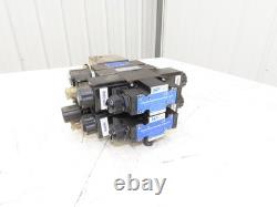 Yuken Hydraulic Directional Solenoid 2 Valve Manifold WithFlow Control & Check