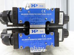 Yuken Hydraulic Directional Solenoid 2 Valve Manifold WithFlow Control & Check