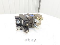 Yuken Hydraulic Directional Solenoid 2 Valve Manifold WithFlow Control & Check