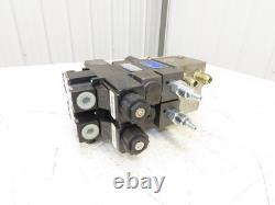 Yuken Hydraulic Directional Solenoid 2 Valve Manifold WithFlow Control & Check