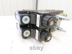 Yuken Hydraulic Directional Solenoid 2 Valve Manifold WithFlow Control & Check