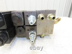 Yuken Hydraulic Directional Solenoid 2 Valve Manifold WithFlow Control & Check