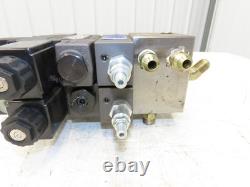 Yuken Hydraulic Directional Solenoid 2 Valve Manifold WithFlow Control & Check