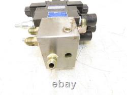 Yuken Hydraulic Directional Solenoid 2 Valve Manifold WithFlow Control & Check