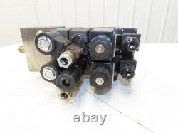 Yuken Hydraulic Directional Solenoid 2 Valve Manifold WithFlow Control & Check Yuken Hydraulic Directional Solenoid 2 Valve Manifold WithFlow Control & Check
