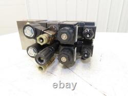 Yuken Hydraulic Directional Solenoid 2 Valve Manifold WithFlow Control & Check