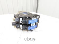 Yuken Hydraulic Directional Solenoid 2 Valve Manifold WithFlow Control & Check