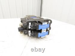 Yuken Hydraulic Directional Solenoid 2 Valve Manifold WithFlow Control & Check