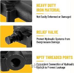 1 Bobine 25GPM Diviseur de bûches hydraulique Valve de commande directionnelle, 3625 PSI (1/2)
