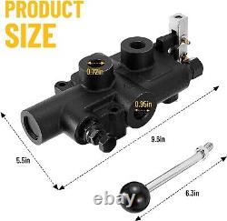 1 Bobine 25GPM Diviseur de bûches hydraulique Valve de commande directionnelle, 3625 PSI (1/2)