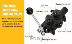 1 Bobine 25GPM Diviseur de bûches hydraulique Valve de commande directionnelle, 3625 PSI (1/2)